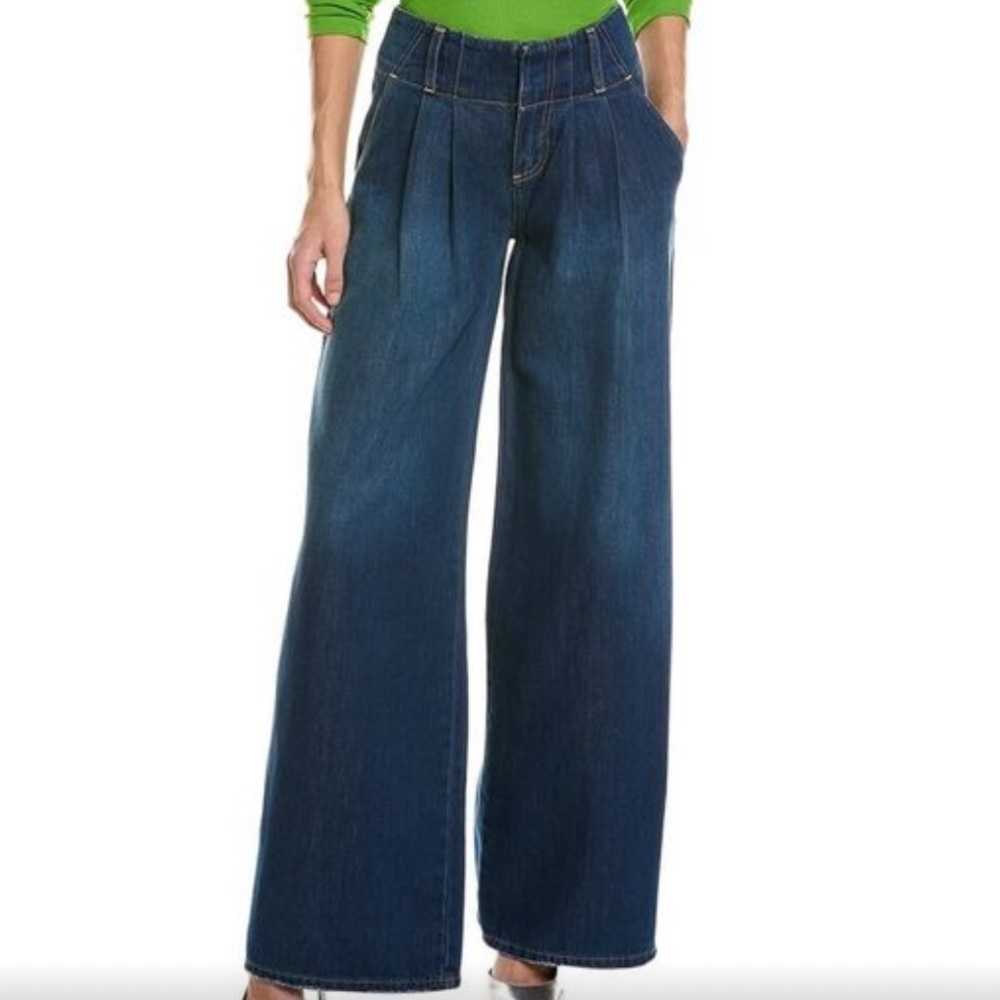 Alice and Olivia Anders low rise pleated jeans - Picture 2 of 16